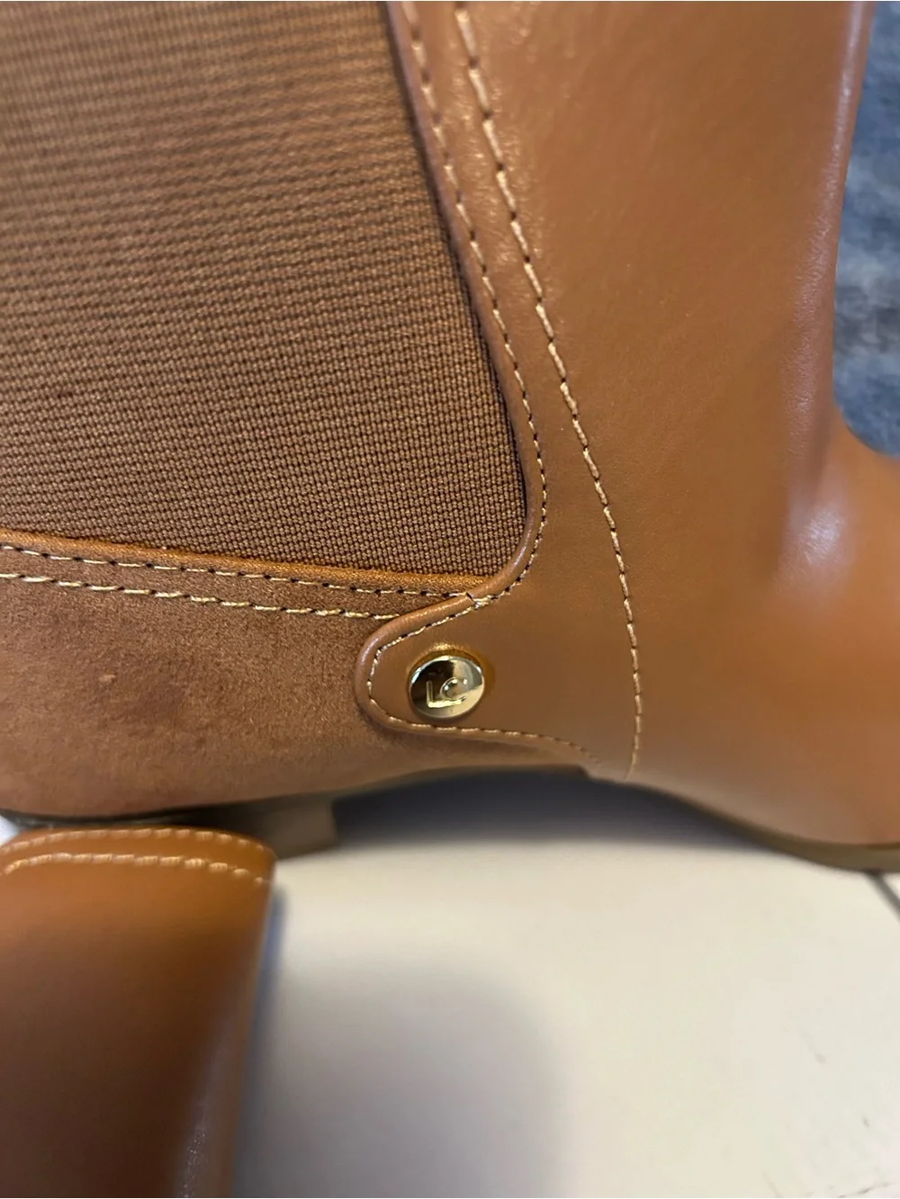Liz Claiborne Cognac Pointed Toe Ankle Booties